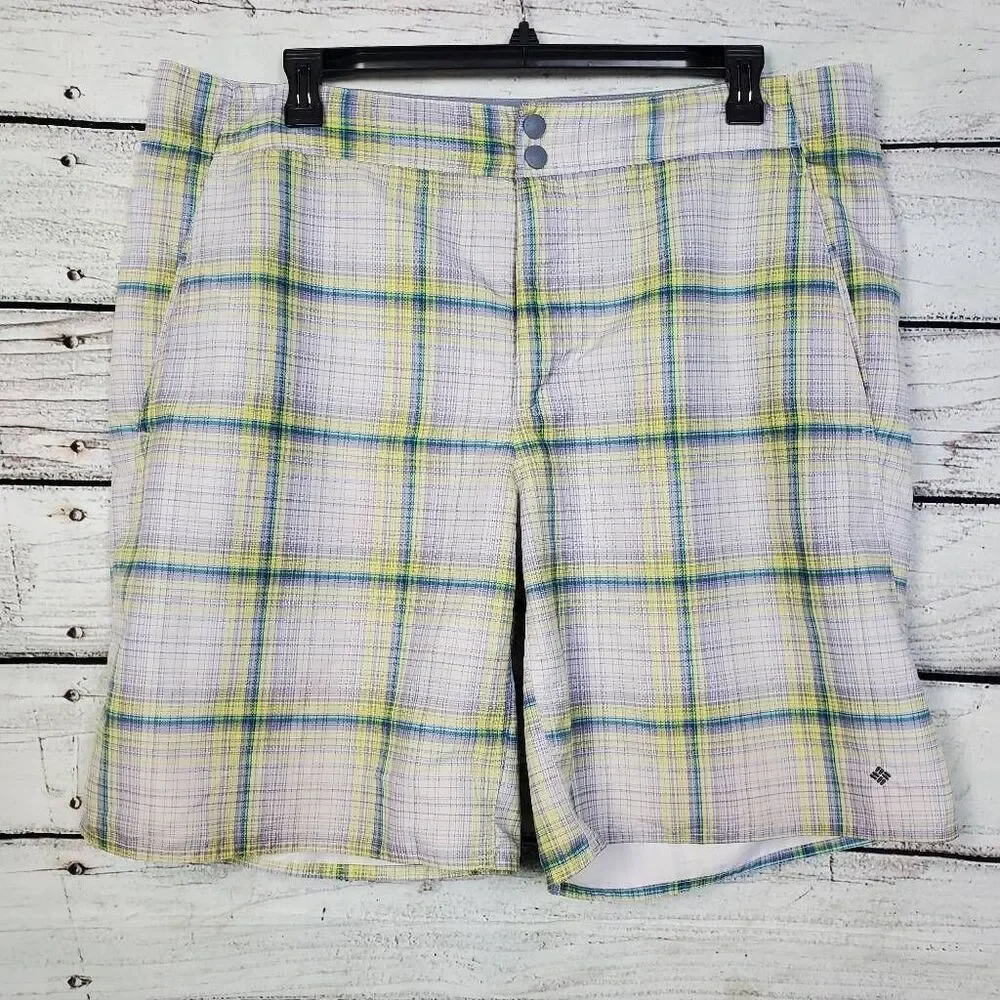 Columbia Men's Plaid Omni-Shade Shorts Size 42 11